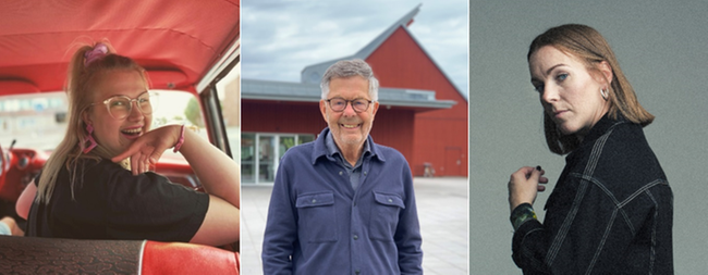 Tre bilder med Emma Örtlund längst till vänster, Jan Ove Forssel i mitten och Ulrika Broberg till höger.